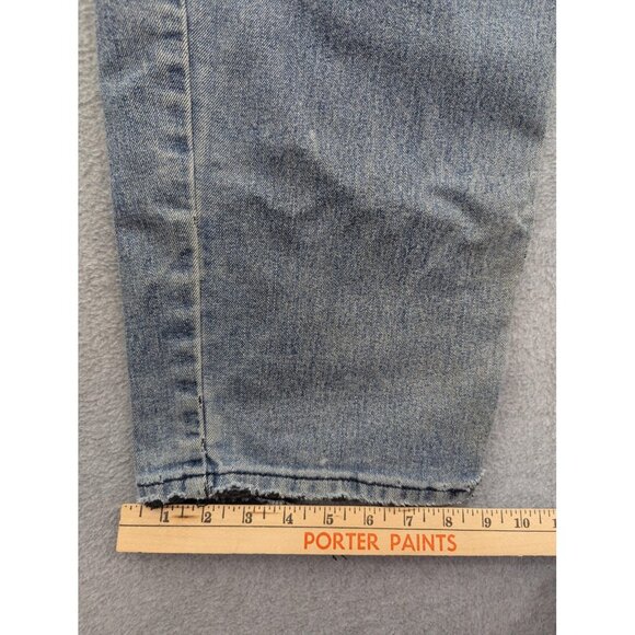 Levi's 550 Jeans Mens 42x34 Blue Relaxed Fit Tapered Distressed Ripped Holes Y2K - Picture 8 of 16